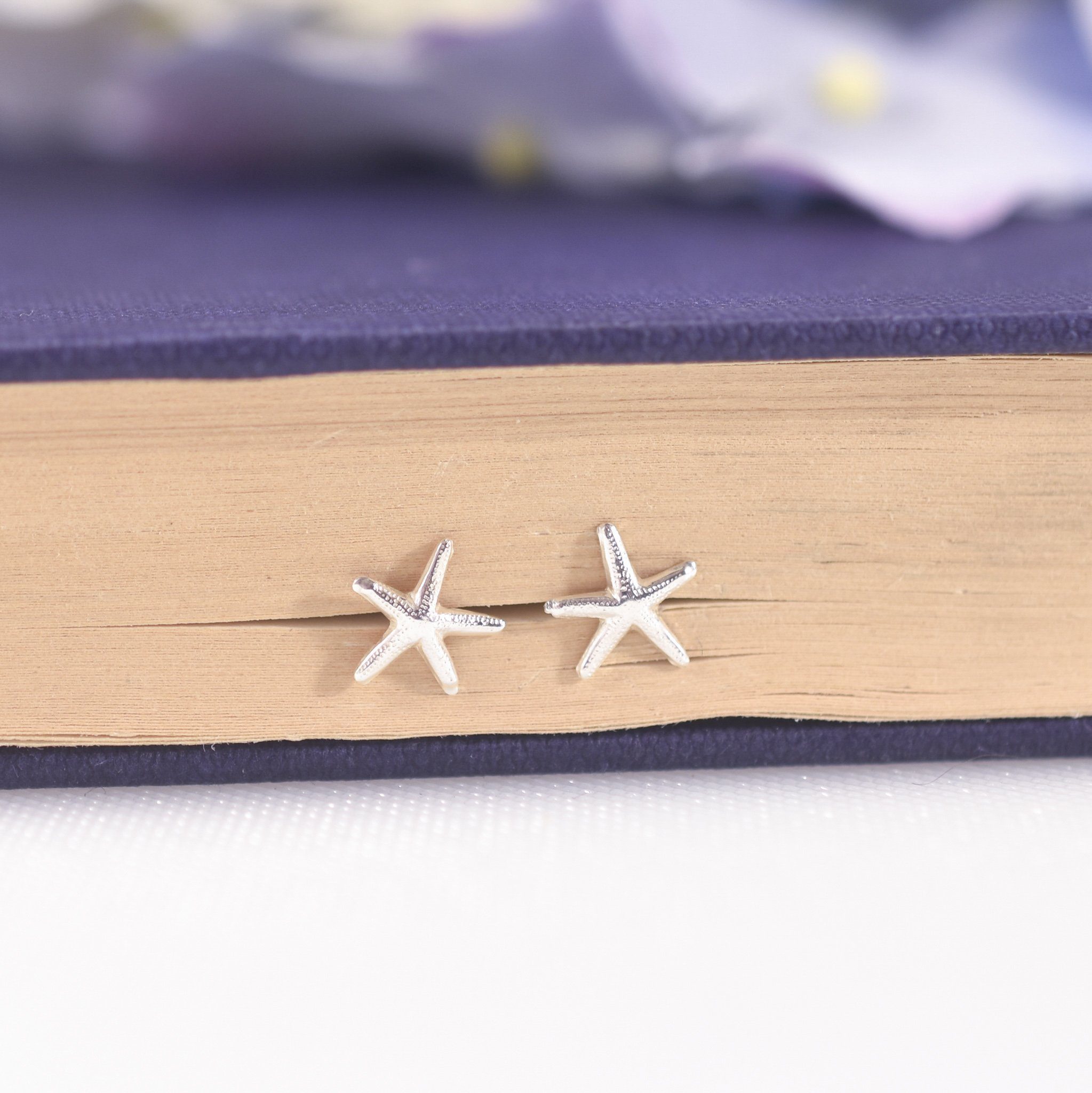 Sterling Silver Starfish Stud Earrings - Image 6