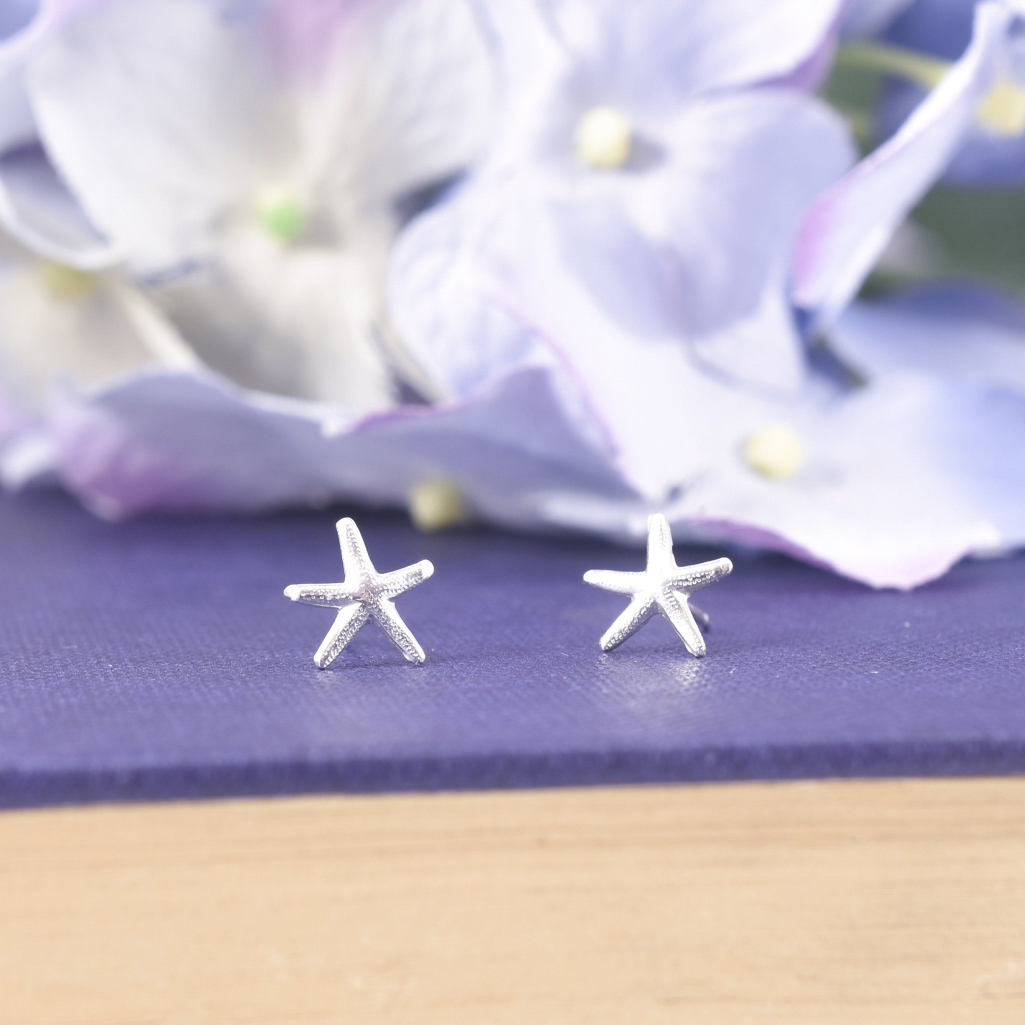 Sterling Silver Starfish Stud Earrings - Image 4