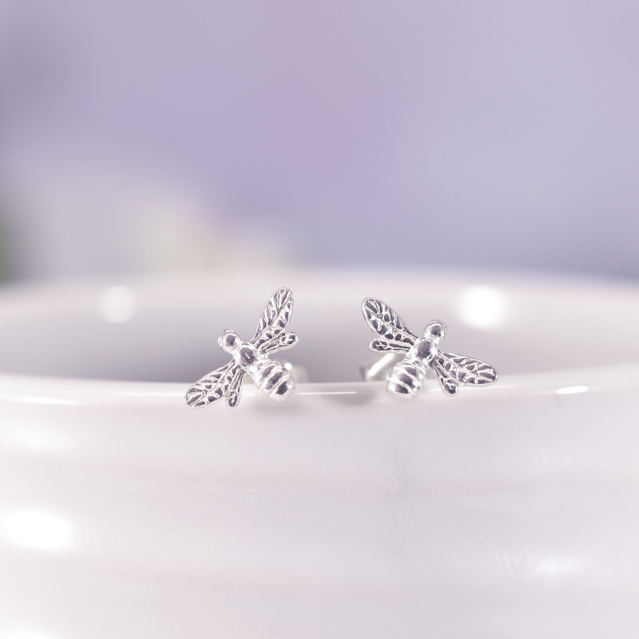 Sterling Silver Bee Stud Earrings 1 main image 0