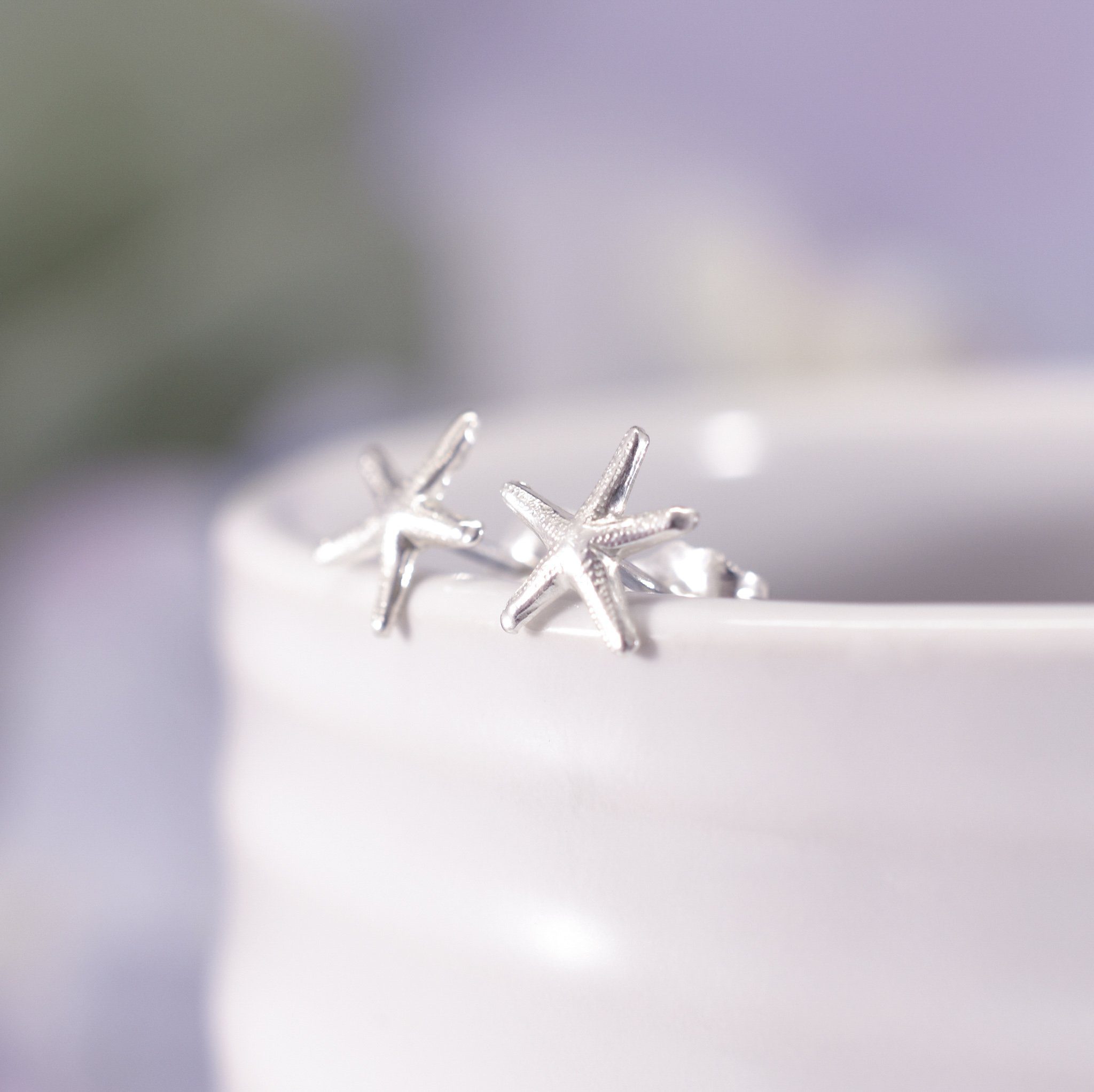 Sterling Silver Starfish Stud Earrings