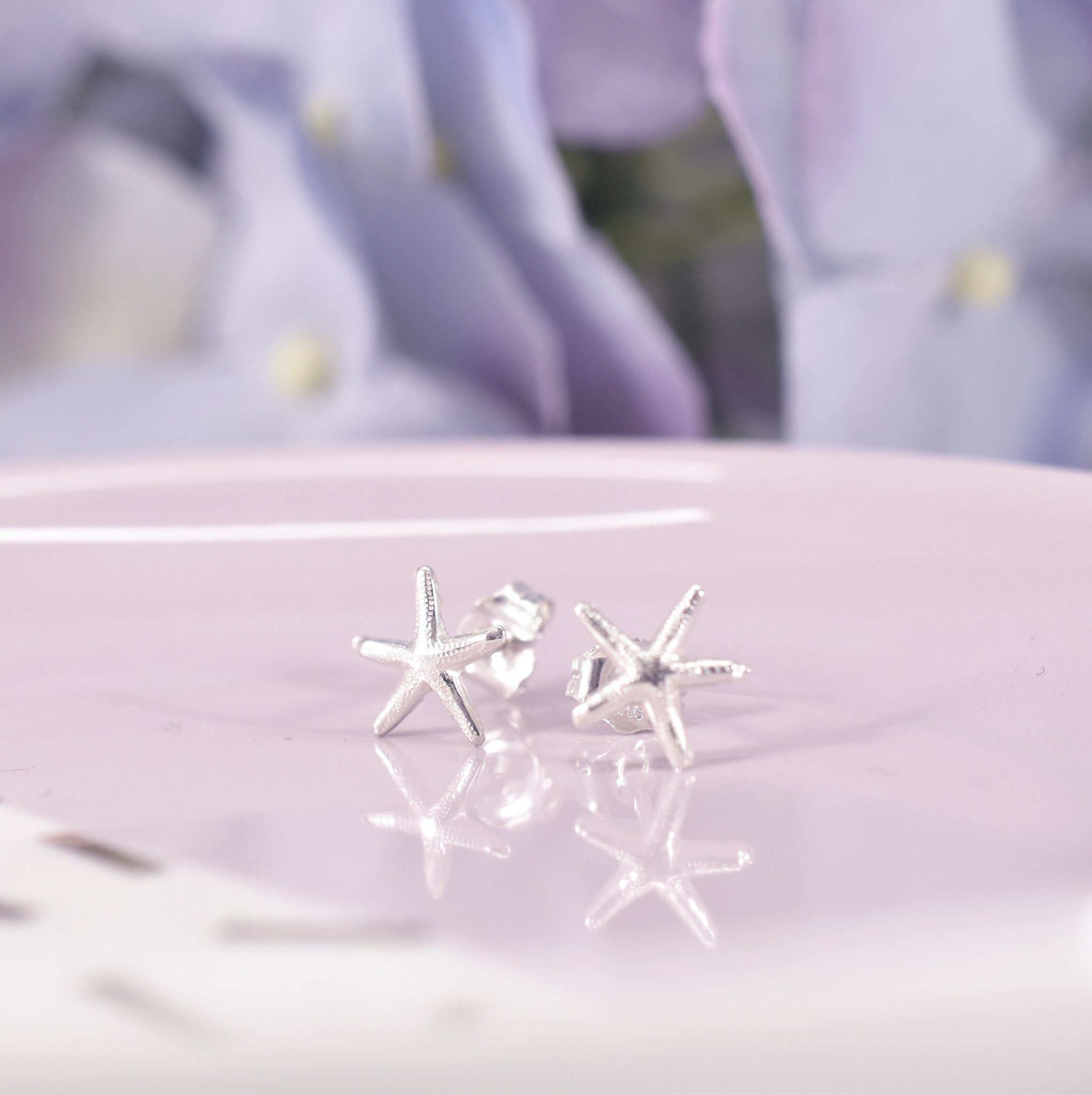 Sterling Silver Starfish Stud Earrings - Image 5