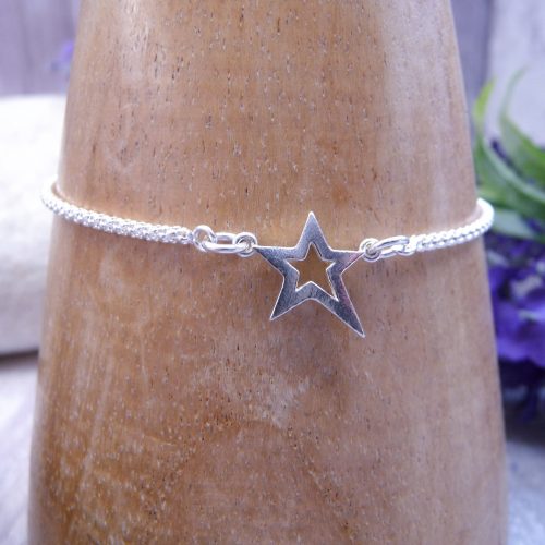 Handmade Sterling Silver Chunky Star Bracelet