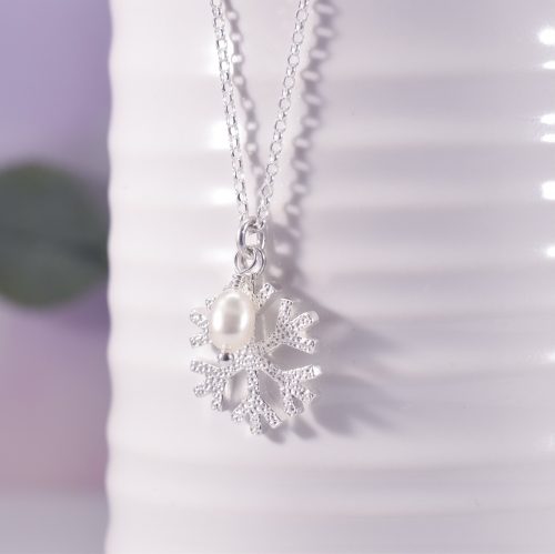 Handmade Sterling Silver Snowflake Necklace