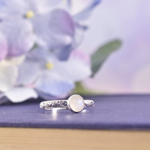 Handmade Sterling Silver Seashore Moonstone Ring