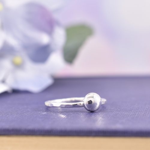 Handmade Recycled Sterling Silver Pebble Ring