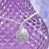 Handmade Sterling Silvr Sand Dollar Charm Anklet with White Pearl