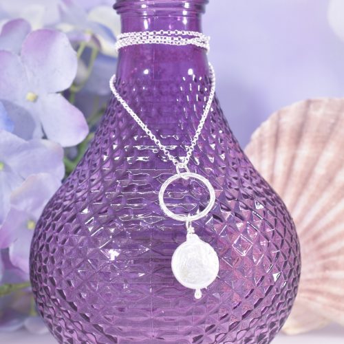Handmade Sterling Silver & Pearl Serenity Necklace