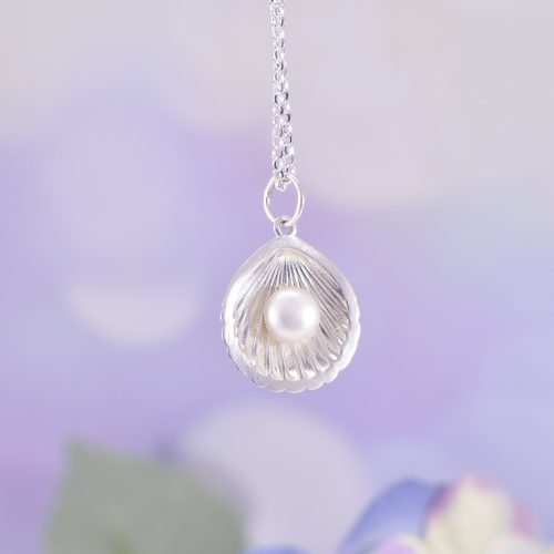 Handmade Sterling Silver & Pearl Shell Necklace