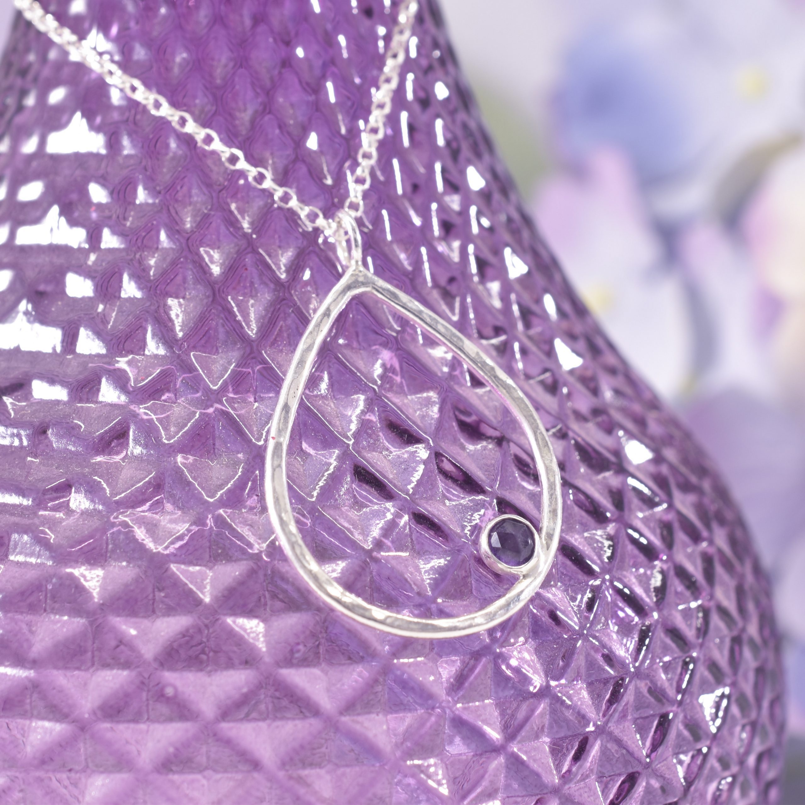 Handmade Sterling Silver Dewdrop Maxi Pendant - Image 3
