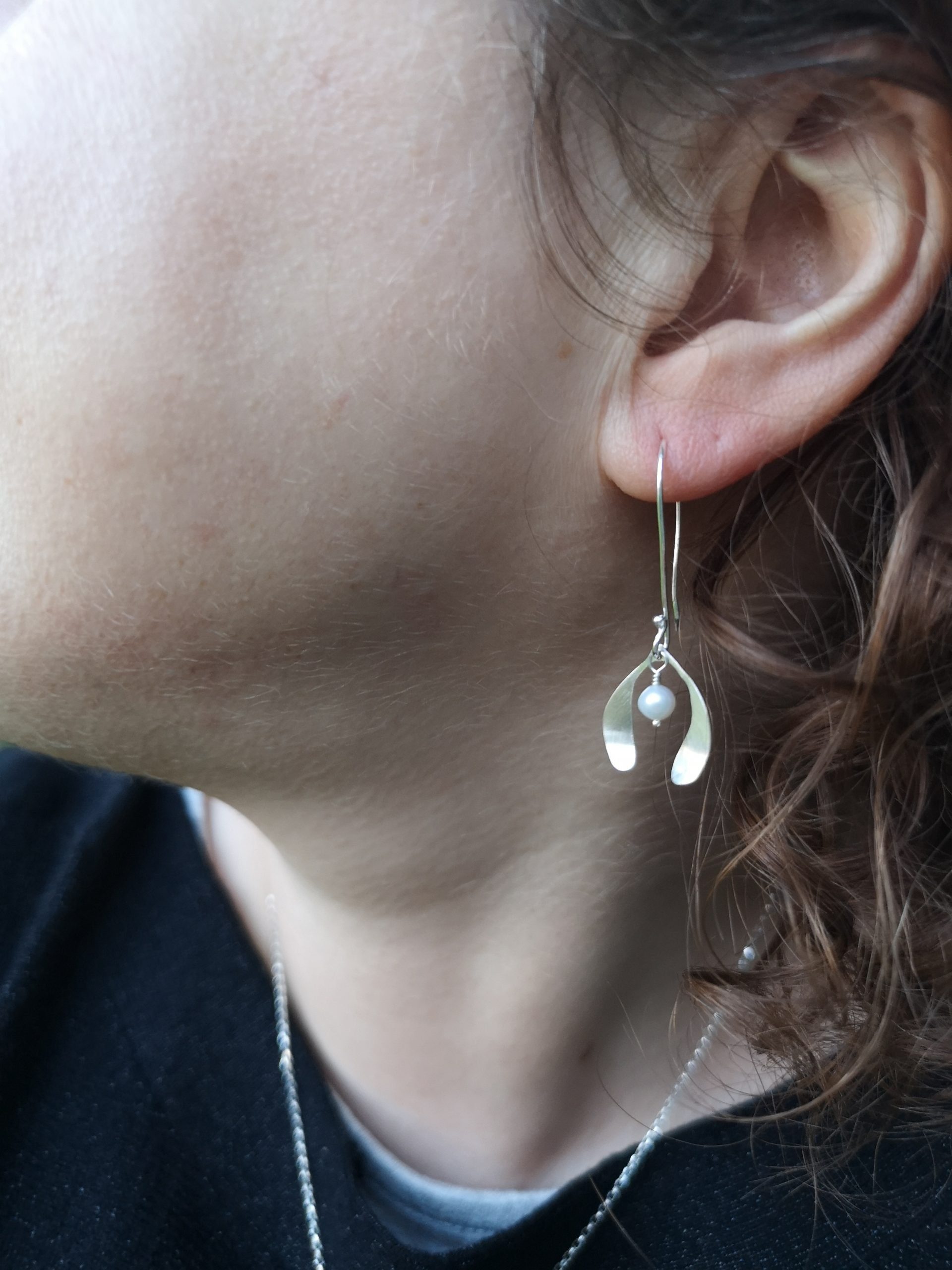 Handmade Sterling Silver Mistletoe Kisses Earrings - Image 7