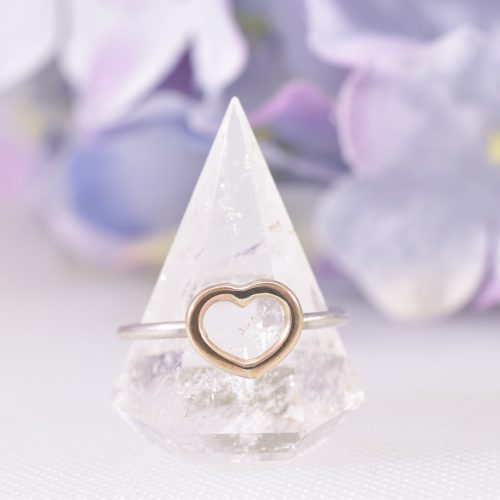 Handmade Gold Heart Entwined Ring