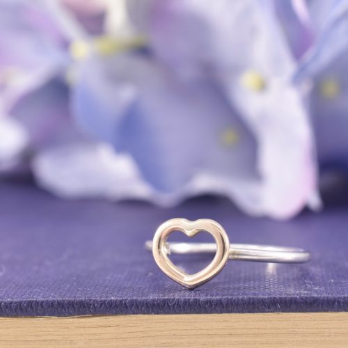 Handmade Gold Heart Entwined Ring