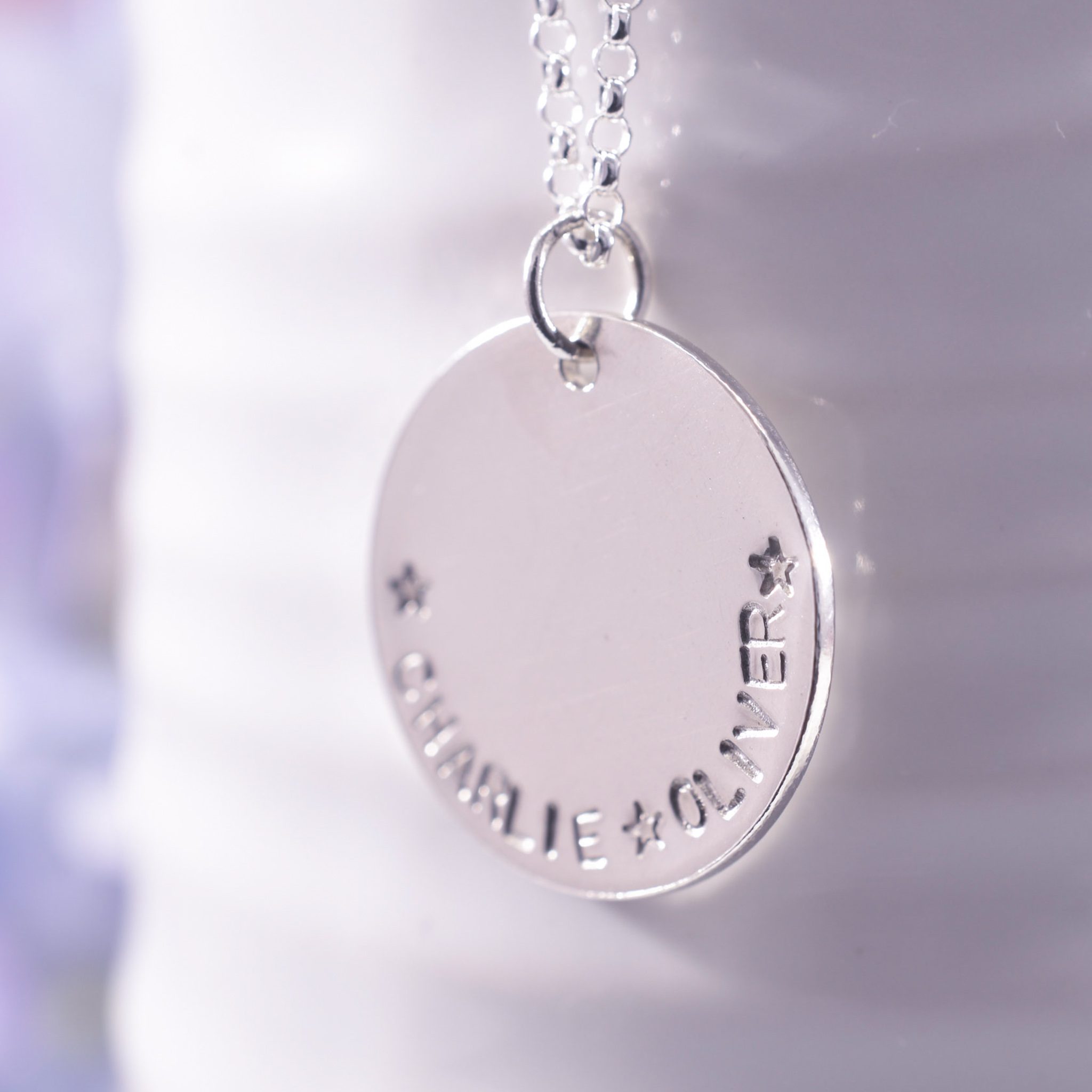 Handmade Sterling Silver Name Necklace - Image 3