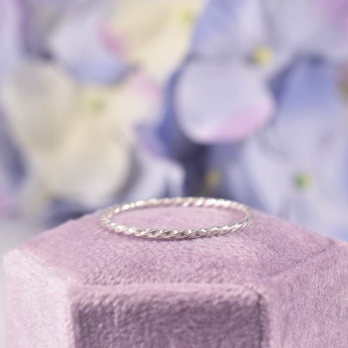 Handmade Sterling Silver Rope Ribbon Twist Ring