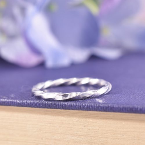 Handmade Sterling Silver Ribbon Twist Ring