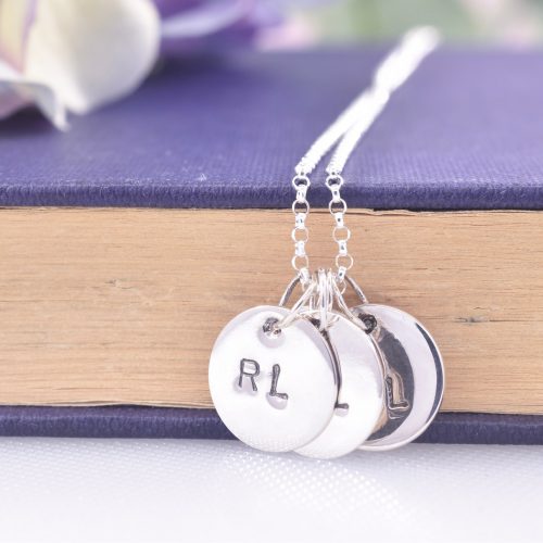 Handmade Sterling Silver Personalised Mini Disc Necklace