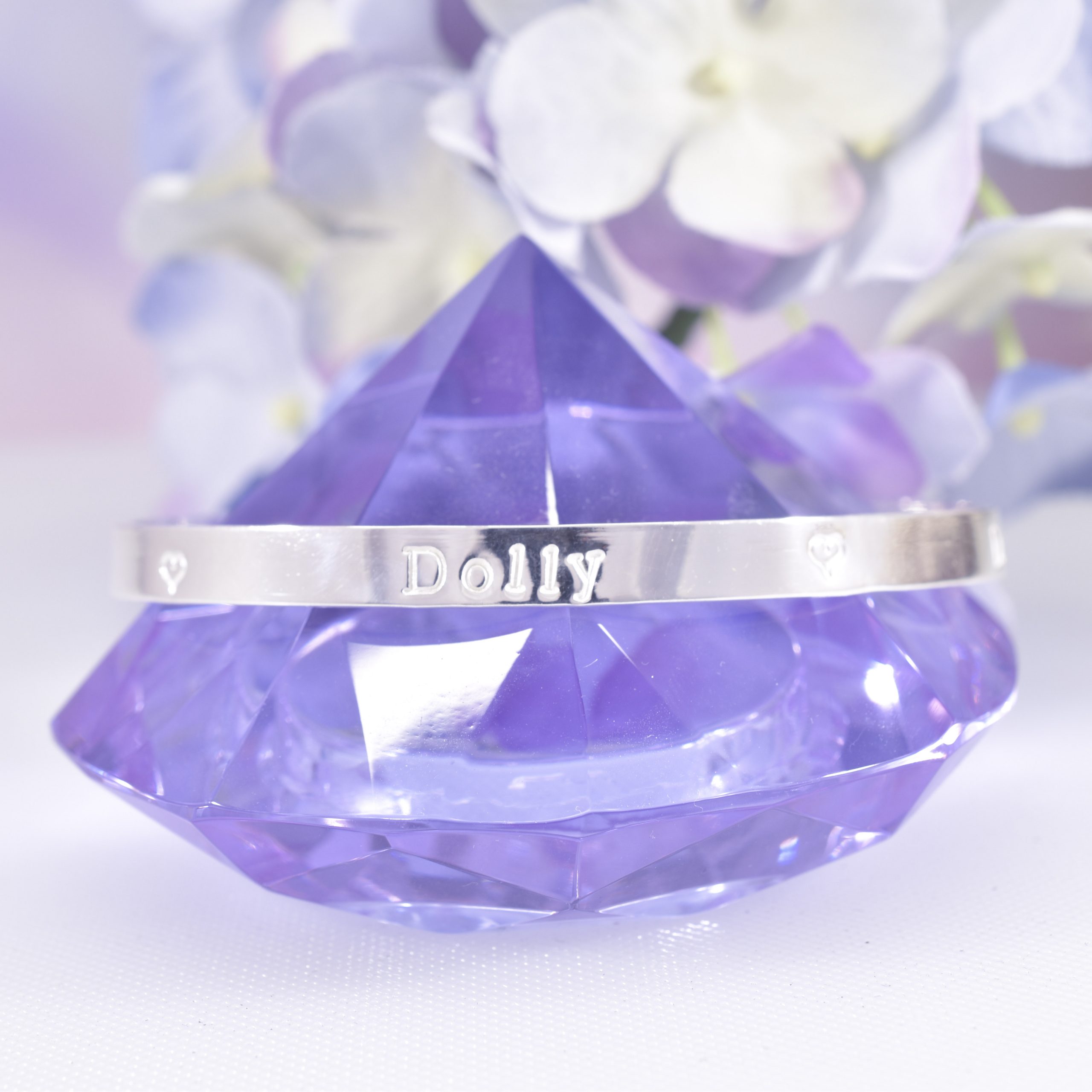 Handmade Sterling Silver Maxi Personalised Bangle - Image 5