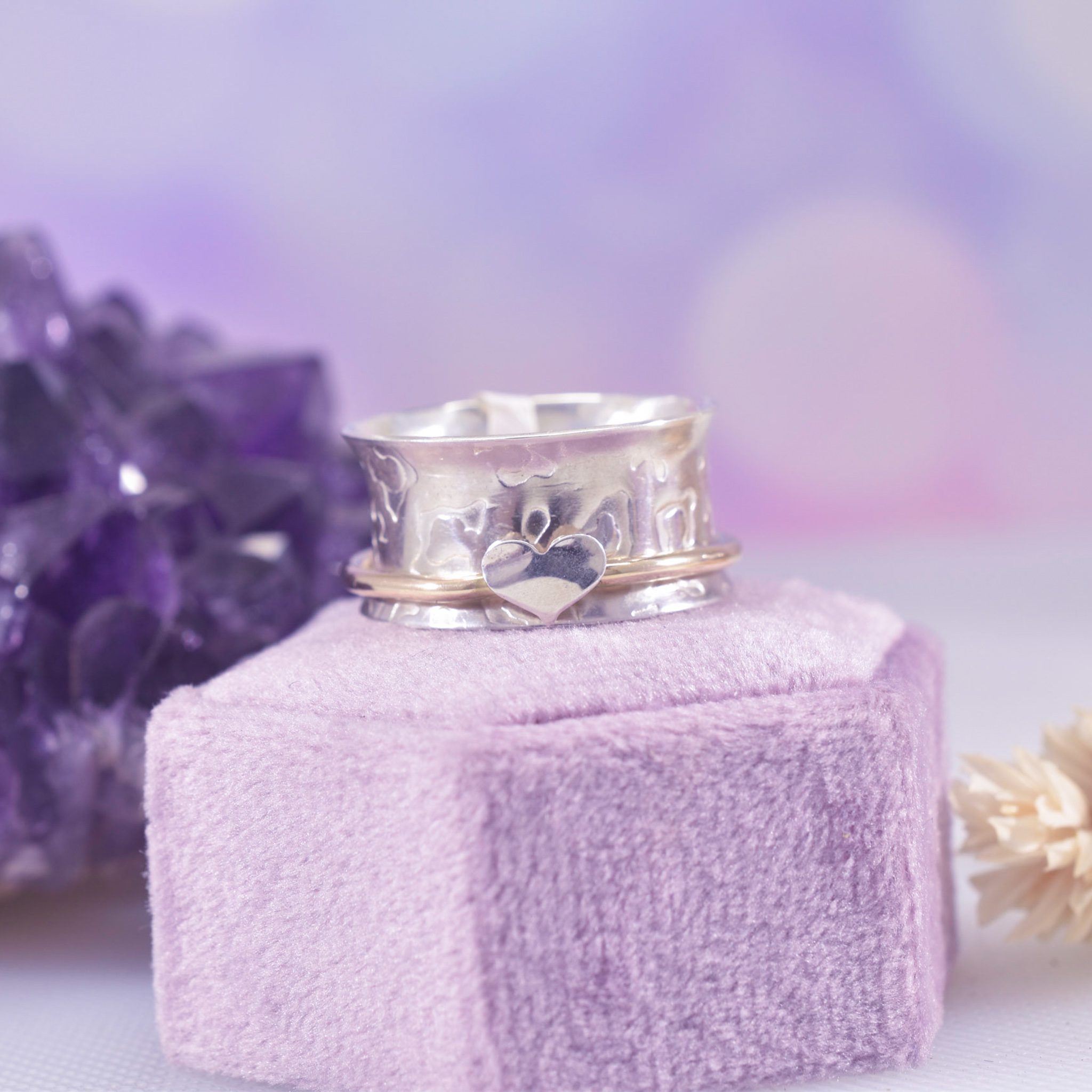 Handmade Sterling Silver Roar Spinner Ring