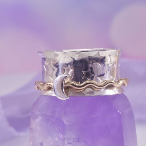 Handmade Sterling Silver Luna Spinner Ring