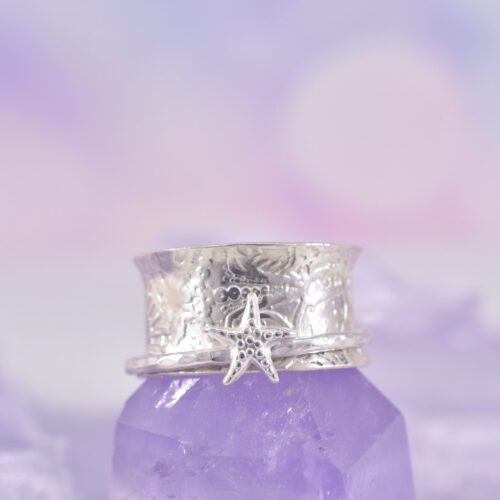 Sterling Silver Seashore Spinner Ring