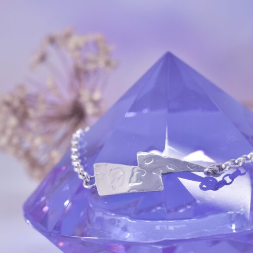 Sterling Silver Leopard Luxe Lightning Bolt Bracelet