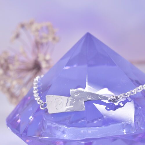 Sterling Silver Leopard Luxe Lightning Bolt Bracelet