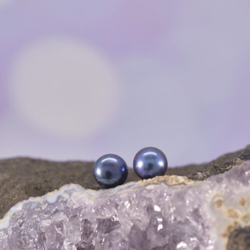 Sterling Silver Lagoon Pearl Stud Earrings