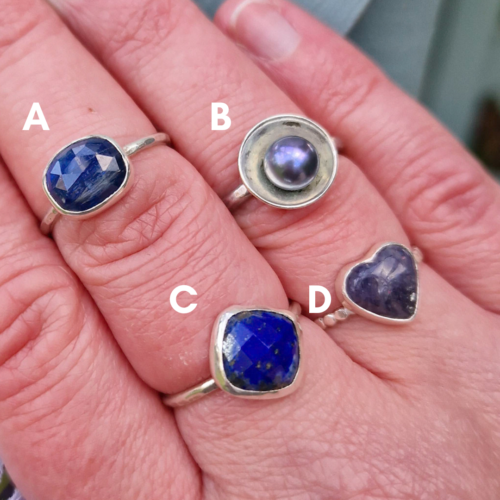 Sterling Silver Ocean Blues Rings