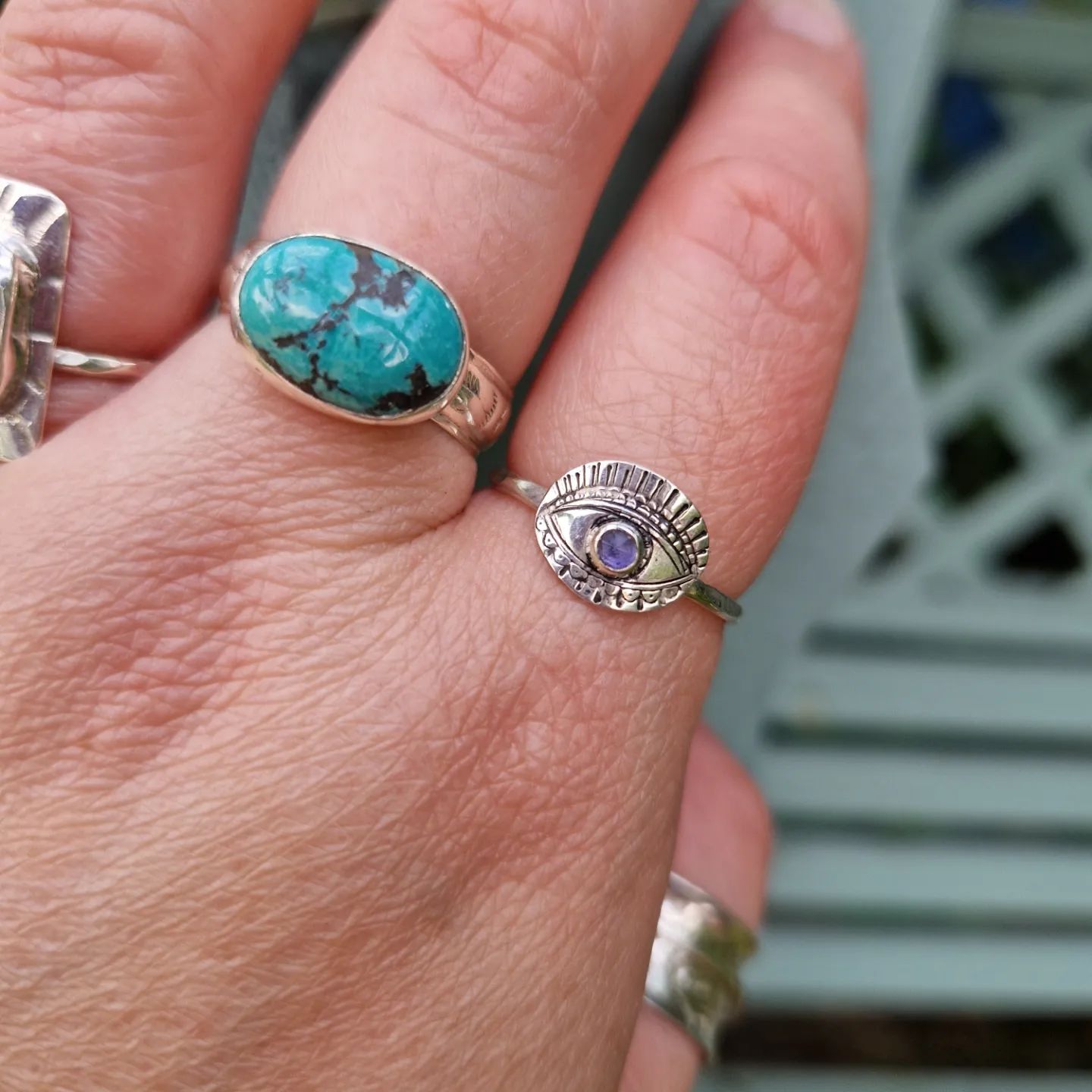 Sterling Silver Protective Evil Eye Ring - Image 5