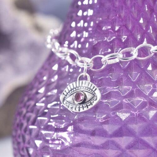 Sterling Silver Protective Evil Eye Bracelet