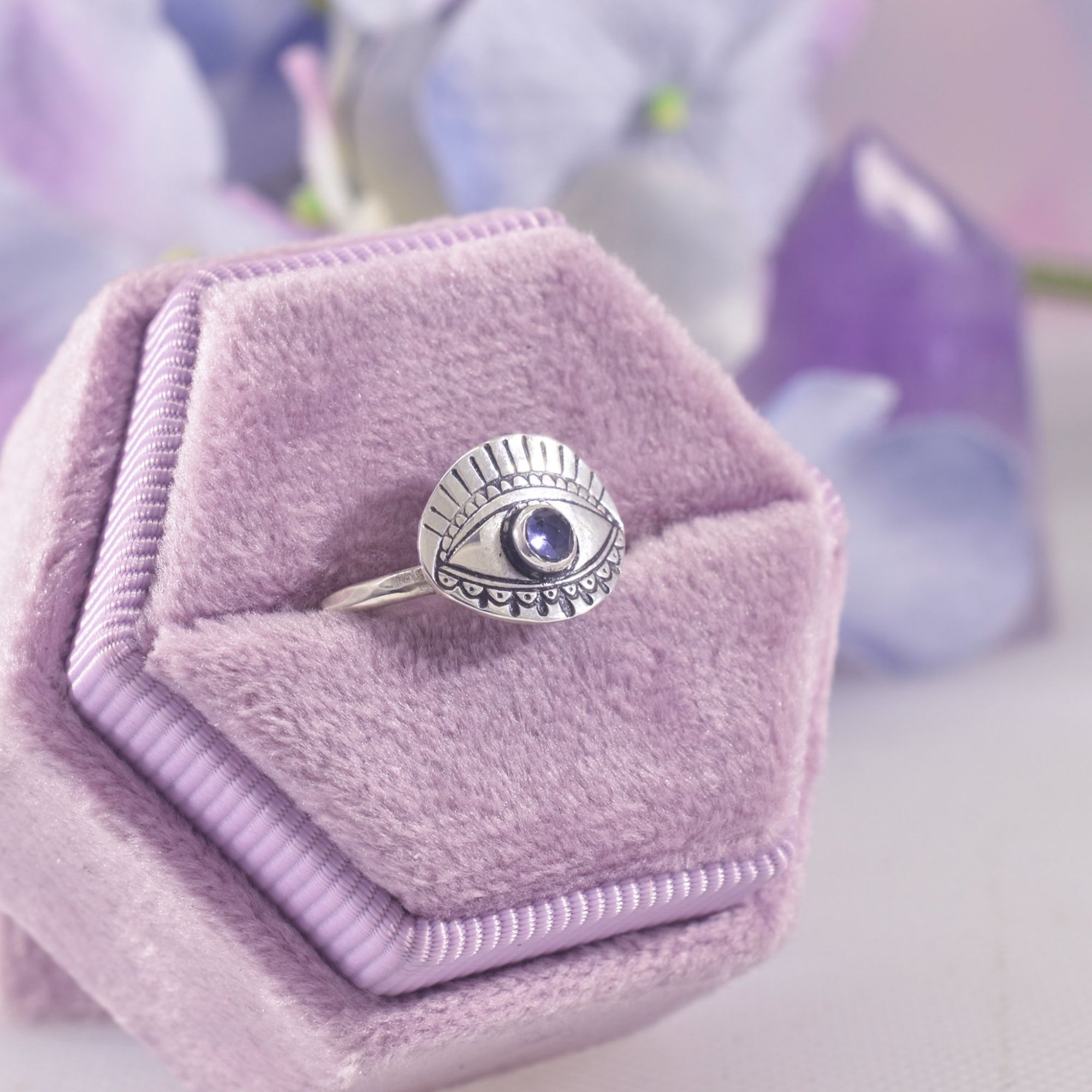 Sterling Silver Protective Evil Eye Ring - Image 2
