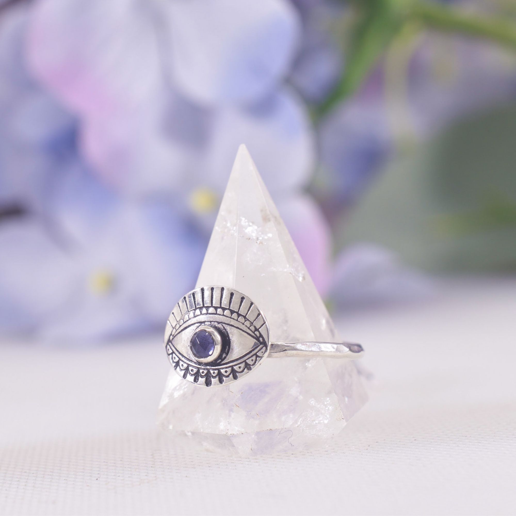 Sterling Silver Protective Evil Eye Ring - Image 3