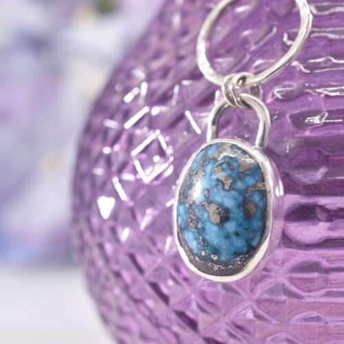 Sterling Silver Turquoise Drop Necklace