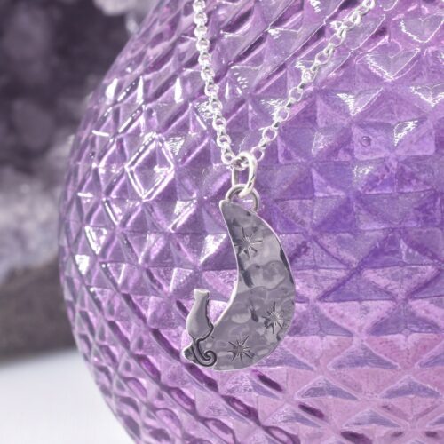 Sterling Silver Mini Luna Cat Necklace