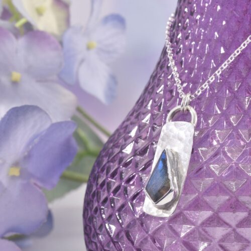 Sterling Silver Labradorite Nyx Necklace