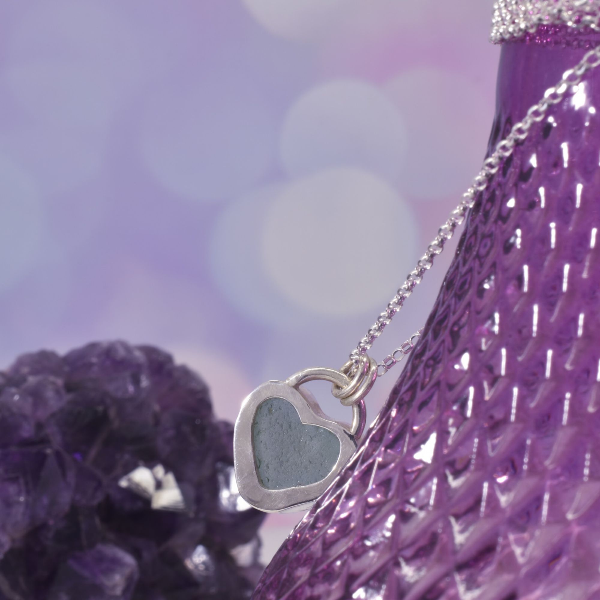 Sea Glass Siren Heart Necklace - Image 4