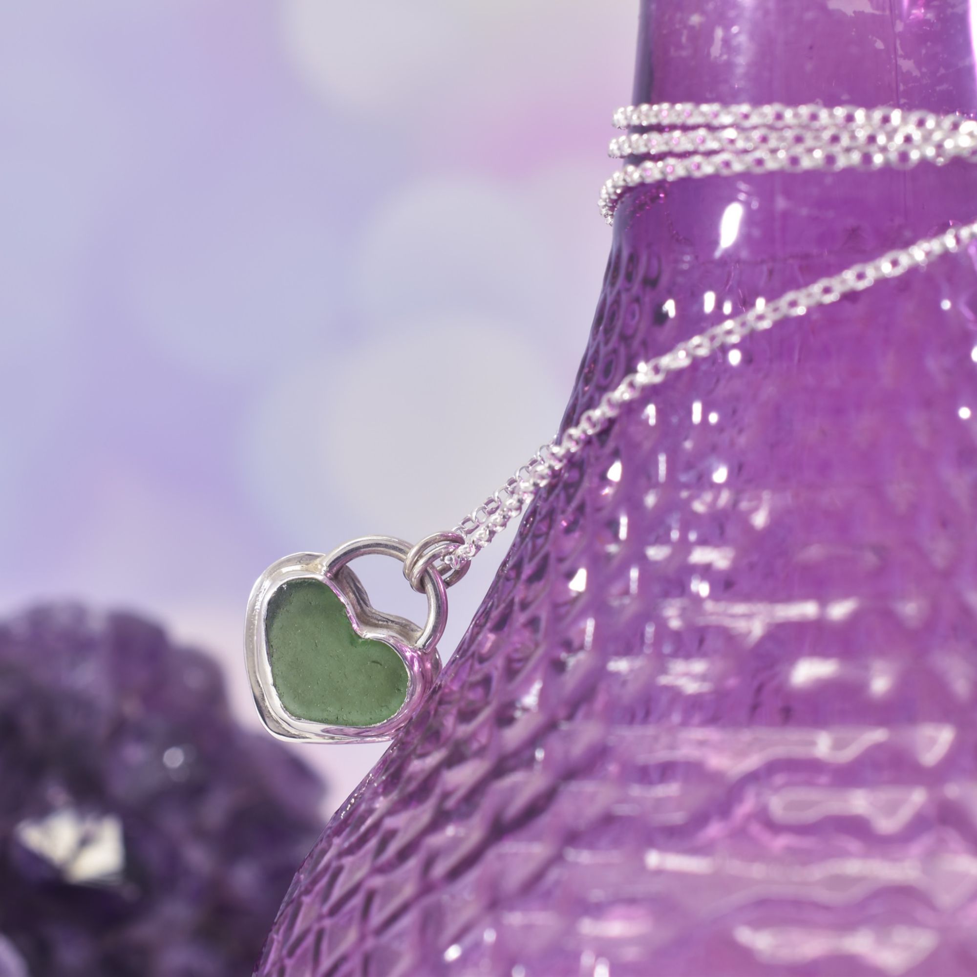 Sea Glass Tides Heart Necklace - Image 3