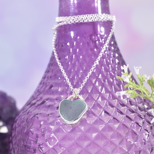 Sea Glass Siren Heart Necklace
