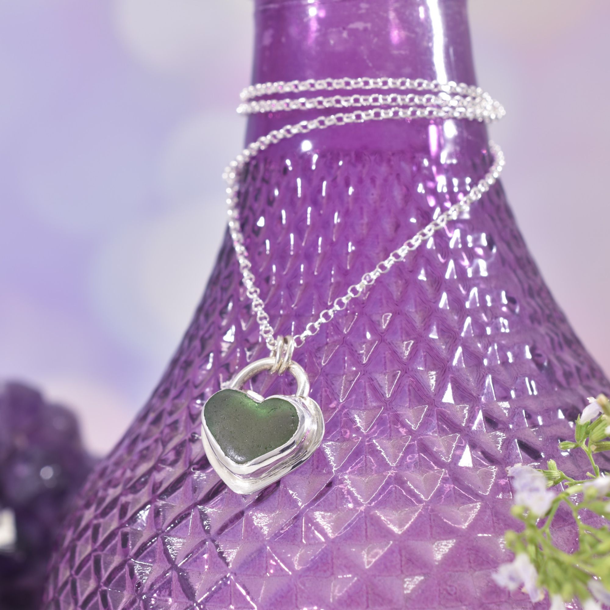 Sea Glass Tides Heart Necklace - Image 2