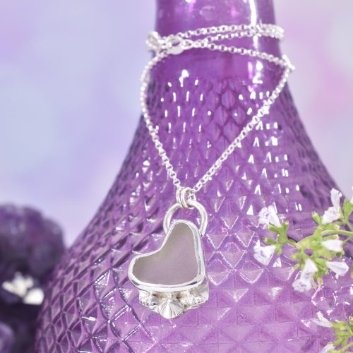 Sea Glass Rockpool Heart Necklace