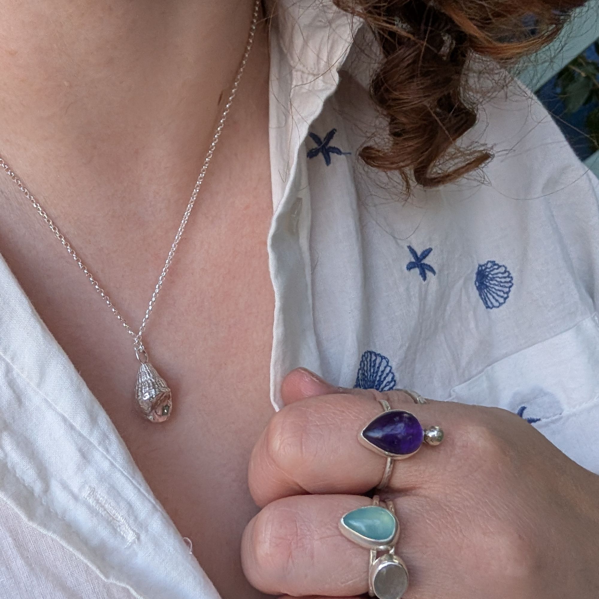 Sterling Silver Essex Welk Shell Necklace - Image 6