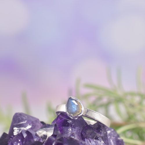 Sterling Silver Midnight Magic Labradorite Ring